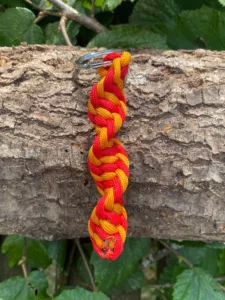 Accessoires au poil animaux fait main, fabrication en Normandie, porte-clé ADN fox orange