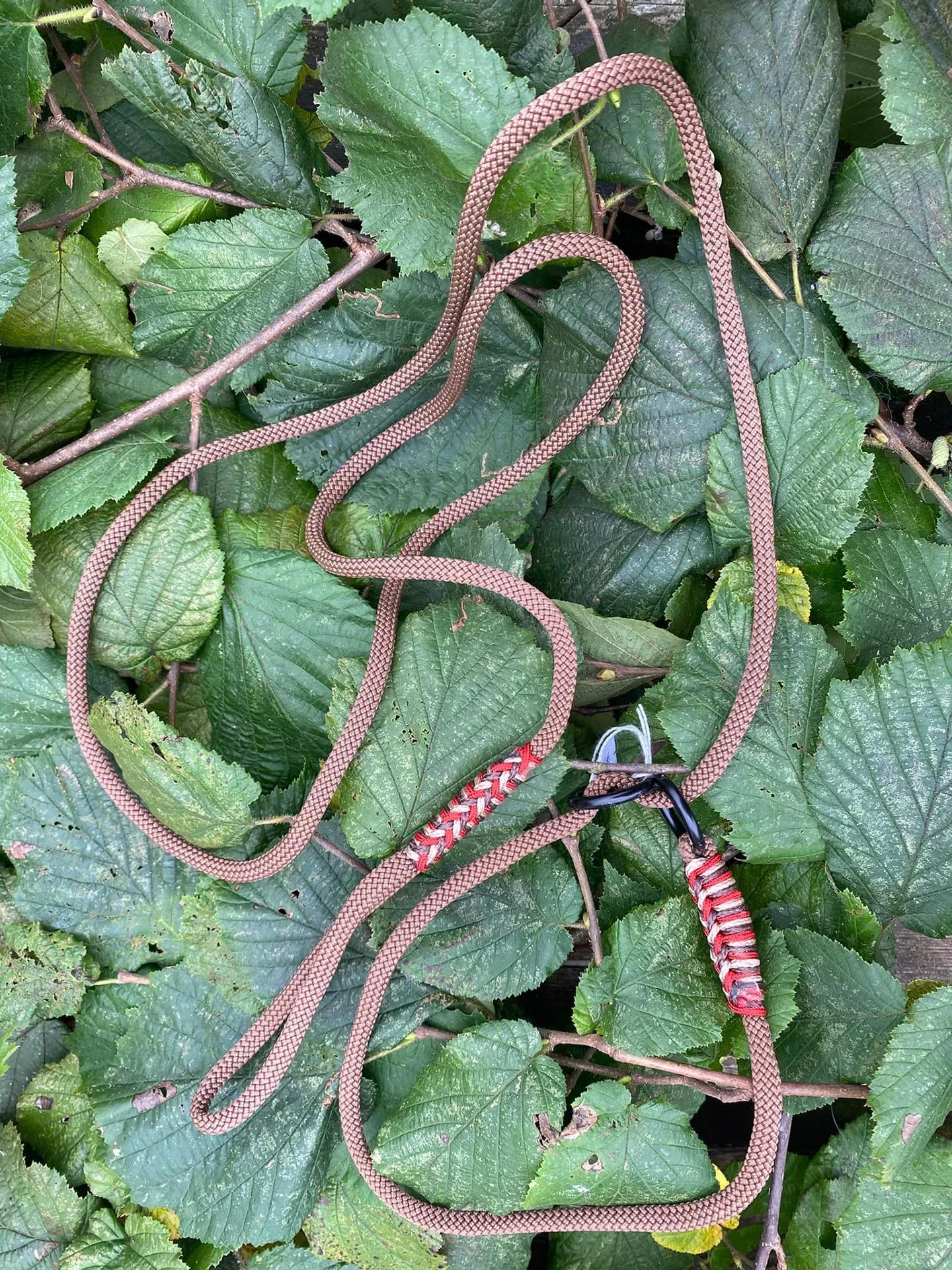 Accessoires au poil animaux fait main, fabrication en Normandie, laisse lasso pour chien couleur marron