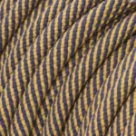 Marine blue et or spiral